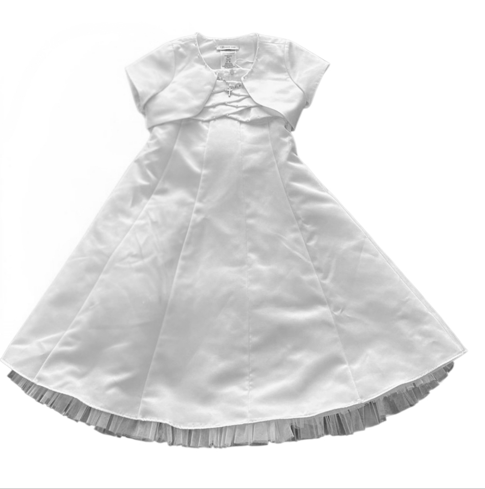 Bonnie Jean First Communion Two Piece  Dress Size 12